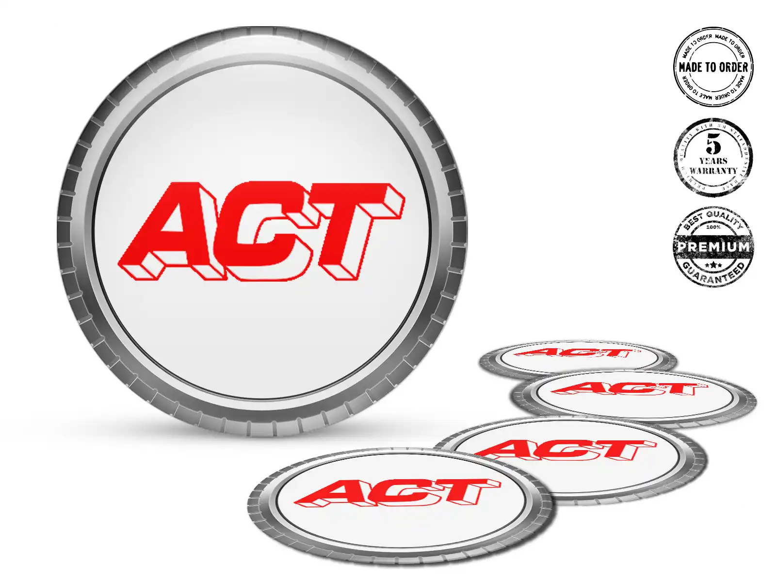 ACT Silikonaufkleber Stil Gewölbte Felgenembleme